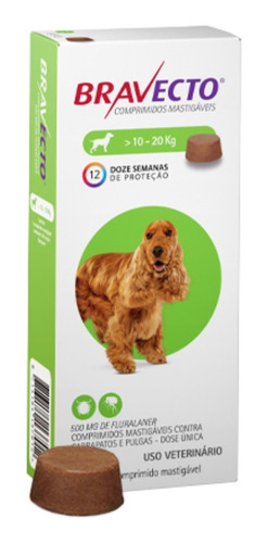 Bravecto Antipulgas E Carrapatos Cães De 10 A 20kg Promoção