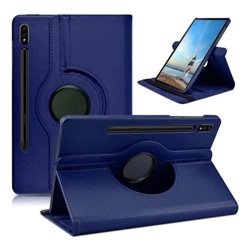 Funda + Mica Cristal Giratoria Para Galaxy Tab S7+ T970