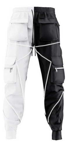 Pantalones Cargo Reflectantes For Hombre New Joggers Casual