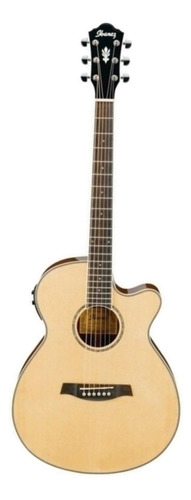 Guitarra Acústica Ibanez Aeg10ii Para Diestros Natural Brillante