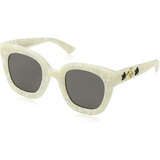 Gucci Gg0208s 005 Square Oversized Carey Blanco Gris