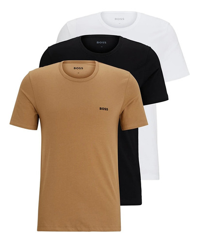 Playeras Hugo Boss Interiores Hombre Algodón 3 Pack Original