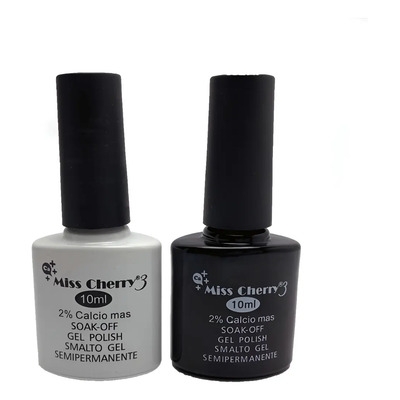 Gel Semipermanente Duo Negro Y Blanco 10ml C\u002Fu Miss Cherry  | MercadoLibre