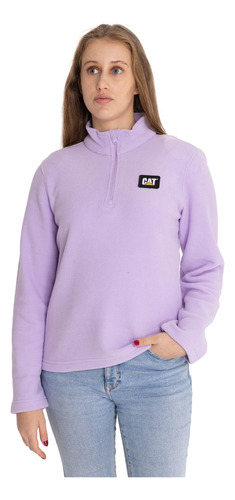 Polar Mujer Microfleece Quarter Zip Lila Cat