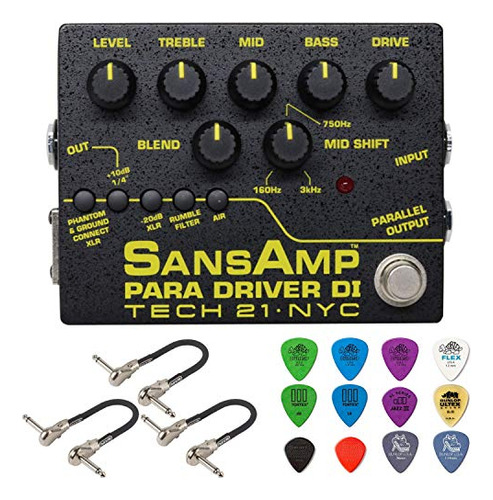 Tech 21 Sansamp Para Driver Di V2 - Pedal Preamp Bundle