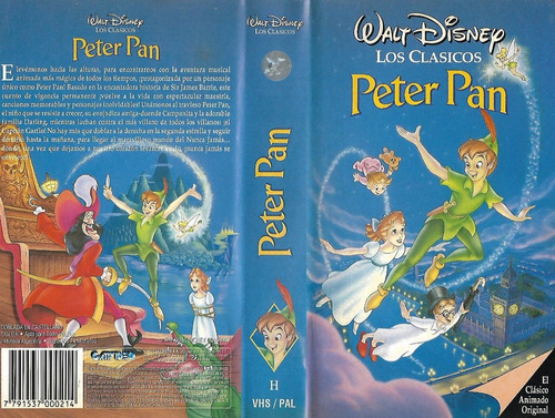 Peter Pan Vhs Walt Disney Español Latino