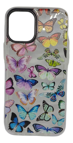 Funda De Silicona Para iPhone 12 Mini Con Mariposas 
