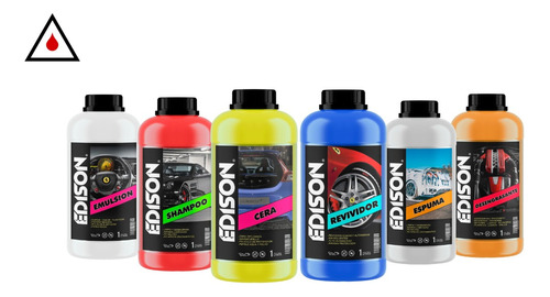 Kit Lavado Auto / Moto Premium Con 6 Productos Edison 