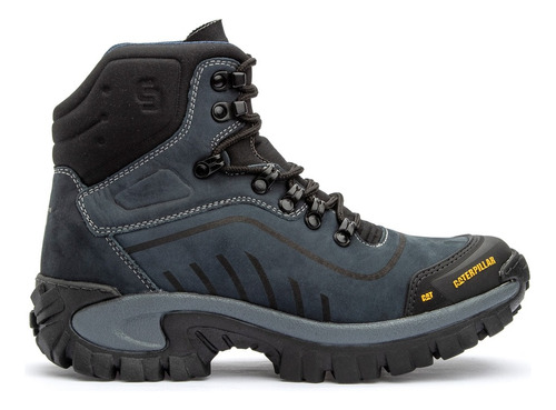  Bota Coturno Adventure Couro Bico Pvc Palmilha Gel Confort 