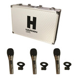 Kit 3 Microfonos Dinamicos Harden Kmi 73 Color Negro