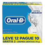 Pasta De Dentes Oral-b Extra Branco  Em Creme  Sem Glúten Pacote X 12 70 G