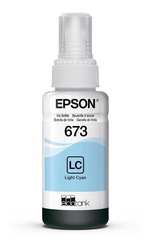 Botella De Tinta Epson 673 Cian Claro