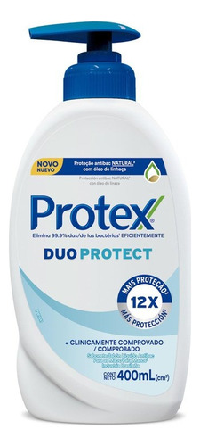 Sabonete Líquido Para Mãos Antibacteriano Duo Protect 400ml Protex