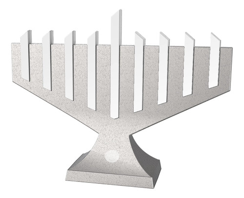 Menorah/candelabro Zion Judaica Metallic Silver