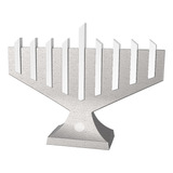 Menorah/candelabro Zion Judaica Metallic Silver
