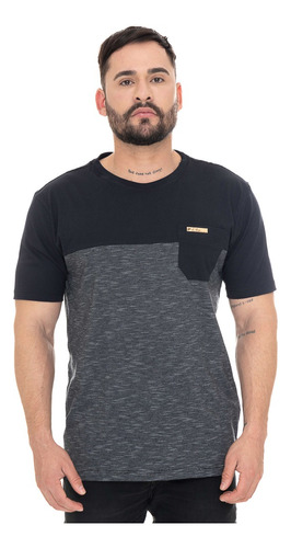 Camiseta Camisa Blusa Masculina 2 Cores Com Bolso Flero 