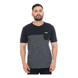 Camiseta Camisa Blusa Masculina 2 Cores Com Bolso Flero 