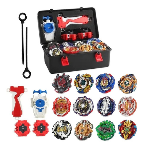 17 Unids/kit Top Beyblade Burst Bey Blade Toy+caja De Plásti