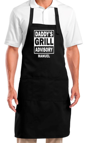 Mandil Grill Advisory Chef Papá Padre Personaliza Nombre