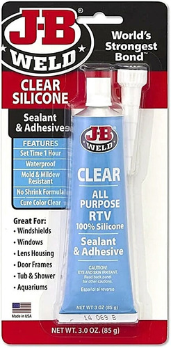 J-b Weld Sellador Y Adhesivo De Silicona Transparente 85g