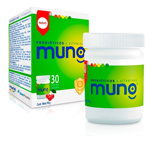 Muno Probioticos + Vitaminas X 30 Comprimidos Masticables 