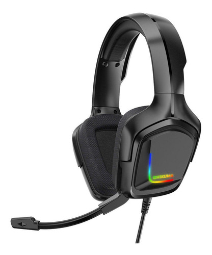 Fone De Ouvido Over-ear Gamer Onikuma K20 Preto Com Luz  Rgb Led