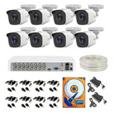 Kit Circuito Cerrado 8 Camaras Hd 720p/1mp 16 Ch 305mts 2tb