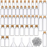 45 Frascos De Vidrio Miniatura 50 Tornillos Ojos Y 3 Em...