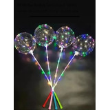 Pack 50 Unid Globo Burbuja Con Luces Led, Con Varilla  