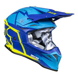 Casco J39 Poseidon Fluor Yellow / Blue Just1