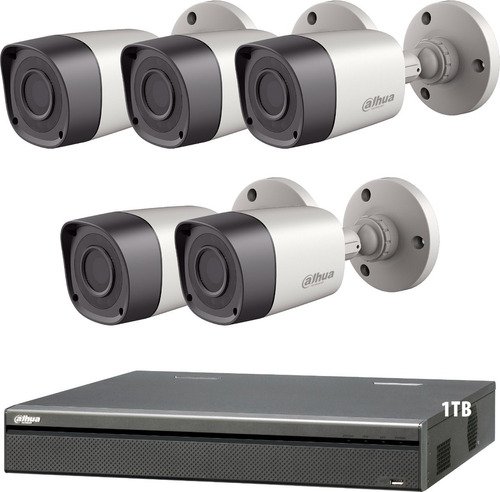 Kit Seguridad Dahua Full Hd 1080 Dvr 8 + 5 Camaras 2mp 1080p