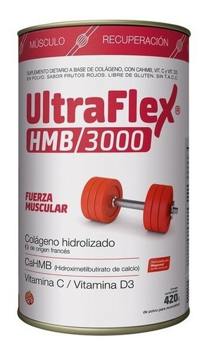 Ultraflex Hmb 3000 Colageno En Polvo 420 Grs Fuerza Muscular