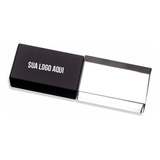 Pen Drive 4gb Cristal Com Tampa Metal Personalizado