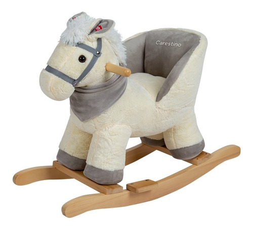 Mecedor De Peluche Carestino Caballo Blanco