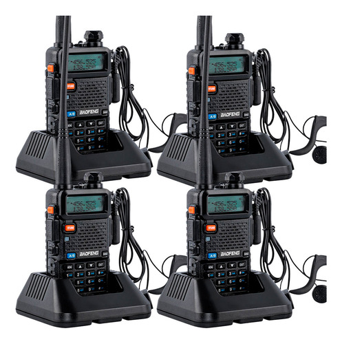 Kit Handies X 4u Baofeng Uv5r Bi Banda Recargable Uhf Vhf