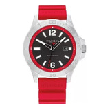 Reloj Tommy Hilfiger 1710540 De Silicona Color Rojo Hombres