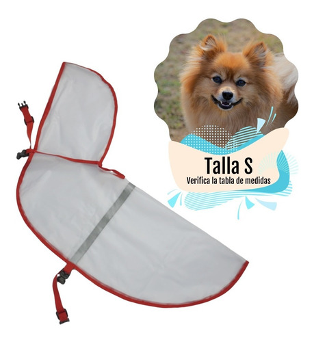 Capa Perro O Gato Lluvia 100% Impermeable Talla S Cómoda