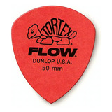 Palhetas De Guitarra Dunlop Tortex Flow Standard De 0,50 Mm, Cor Vermelha
