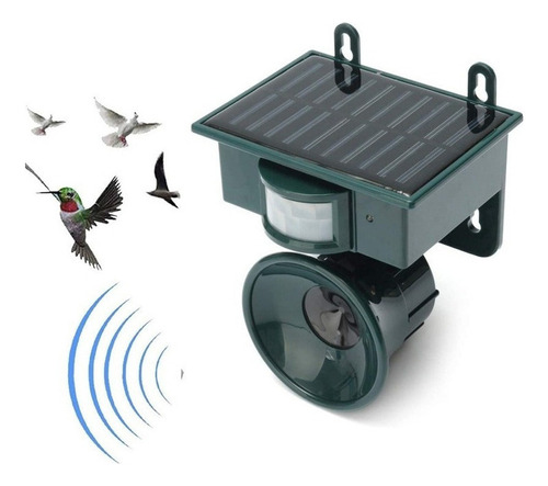 A Ahuyentador De Aves Ultrasónico Solar C/sensor De