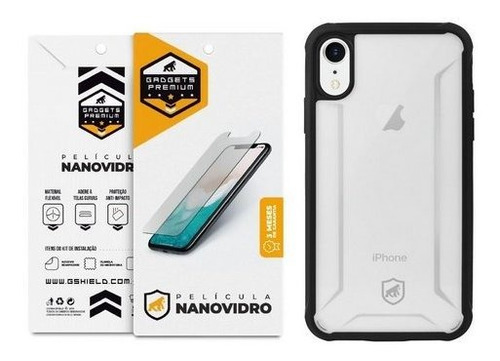 Kit Capa Hybrid Película Nano Vidro Para iPhone XR - Gshield