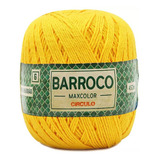 Barbante Barroco Maxcolor 6 Fios 400gr Linha Crochê Colorida Cor Canário