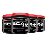 Combo 4x Bcaa Em Pó 4.5 - Morango/ Uva/ Tangerina. 