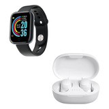 Combo Smartwatch D20 + Auriculares Inalámbricos Tws Blanco