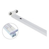 Kit 20 Calha Comercial Aberta Estreita P/ Tubo Led T8 120cm