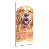 Quadro Decorativo Golden Retriever Parede Sala Abstrato