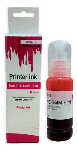 Botella De Tinta Para Epson 544m Magenta L1110 L3110 