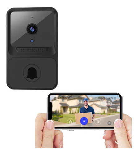 Campainha Interfone Câmera Wifi Fio Inteligente Áudio Vídeo