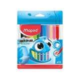 Plumones Lavables Maped Ocean X 12 Colores