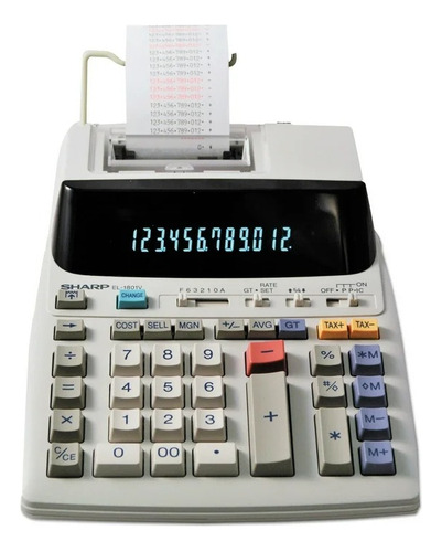 Calculadora De Impresión Sharp El-1801v Blanca