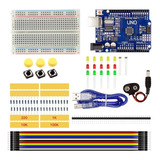 Kit Arduino Básico Inicial Protoboard Resitencias Leds